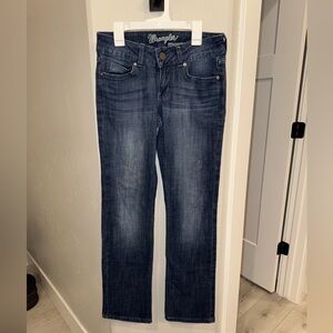 Wrangler Women's Blue Jeans Straight Leg Sz 1
